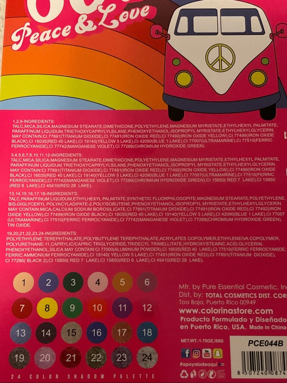 60's Peace & Love Pink Retro Van Party Poster - Decades Collection